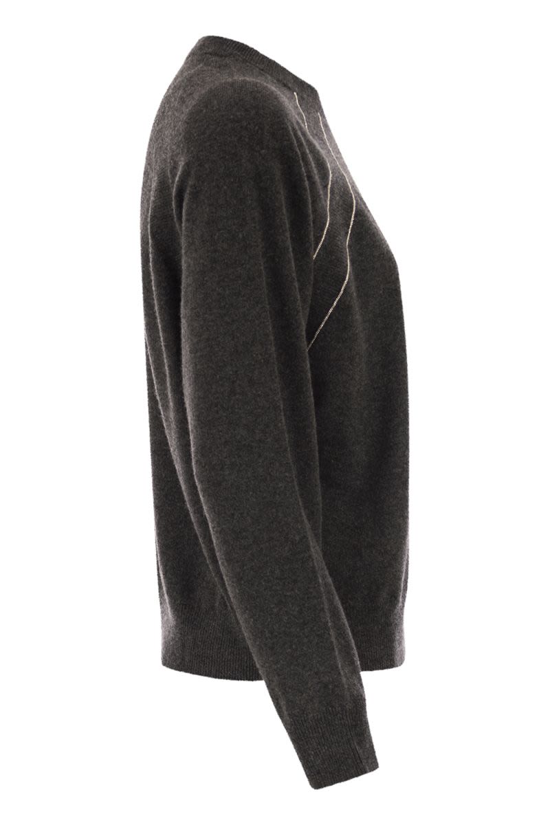 PESERICO Crew Neck Jumper with Bright Details