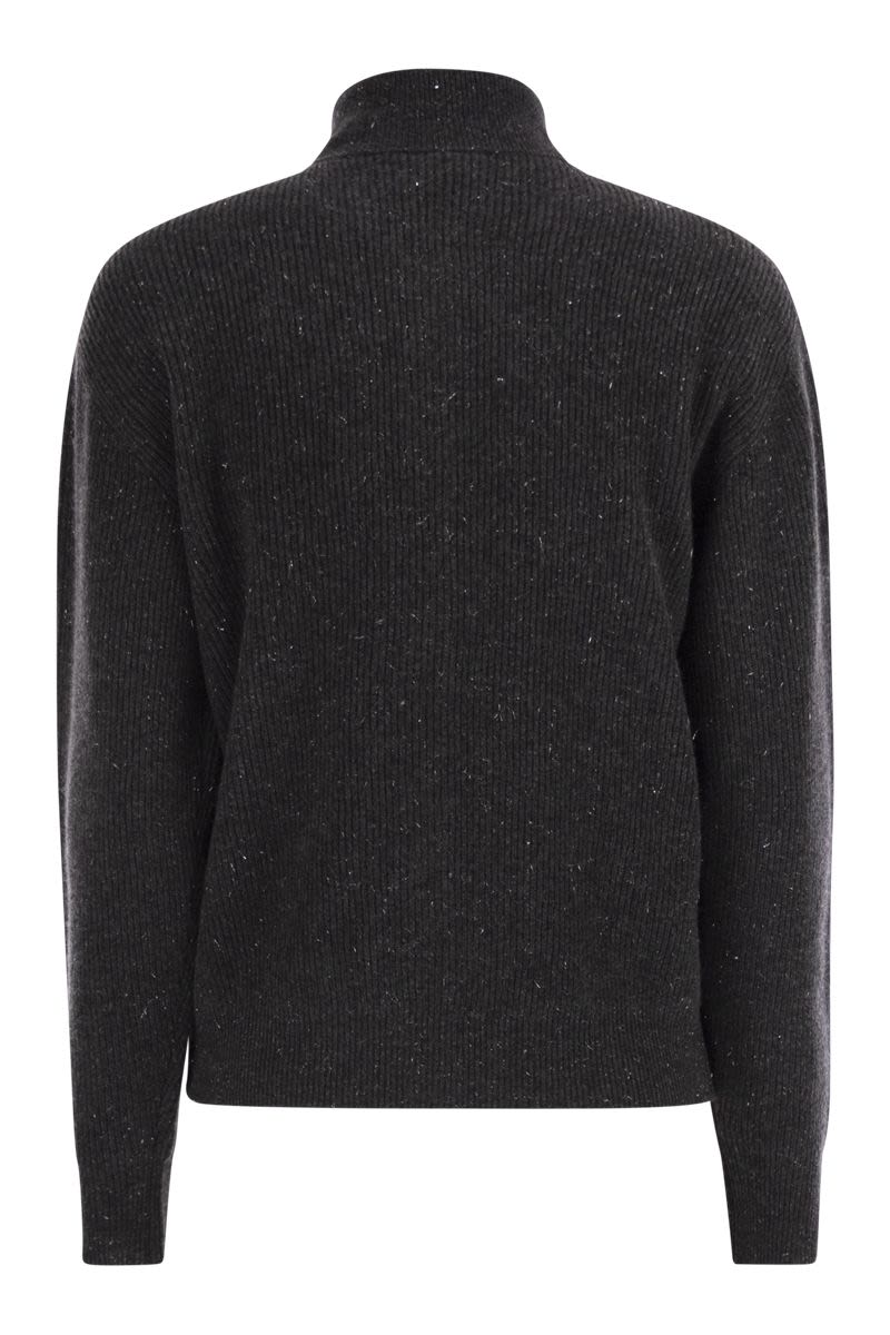 PESERICO Refined High-Neck Cardigan with Buttons