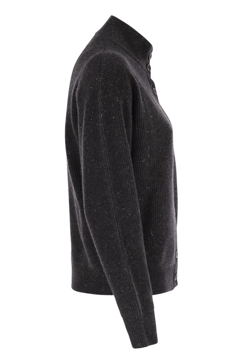 PESERICO Refined High-Neck Cardigan with Buttons