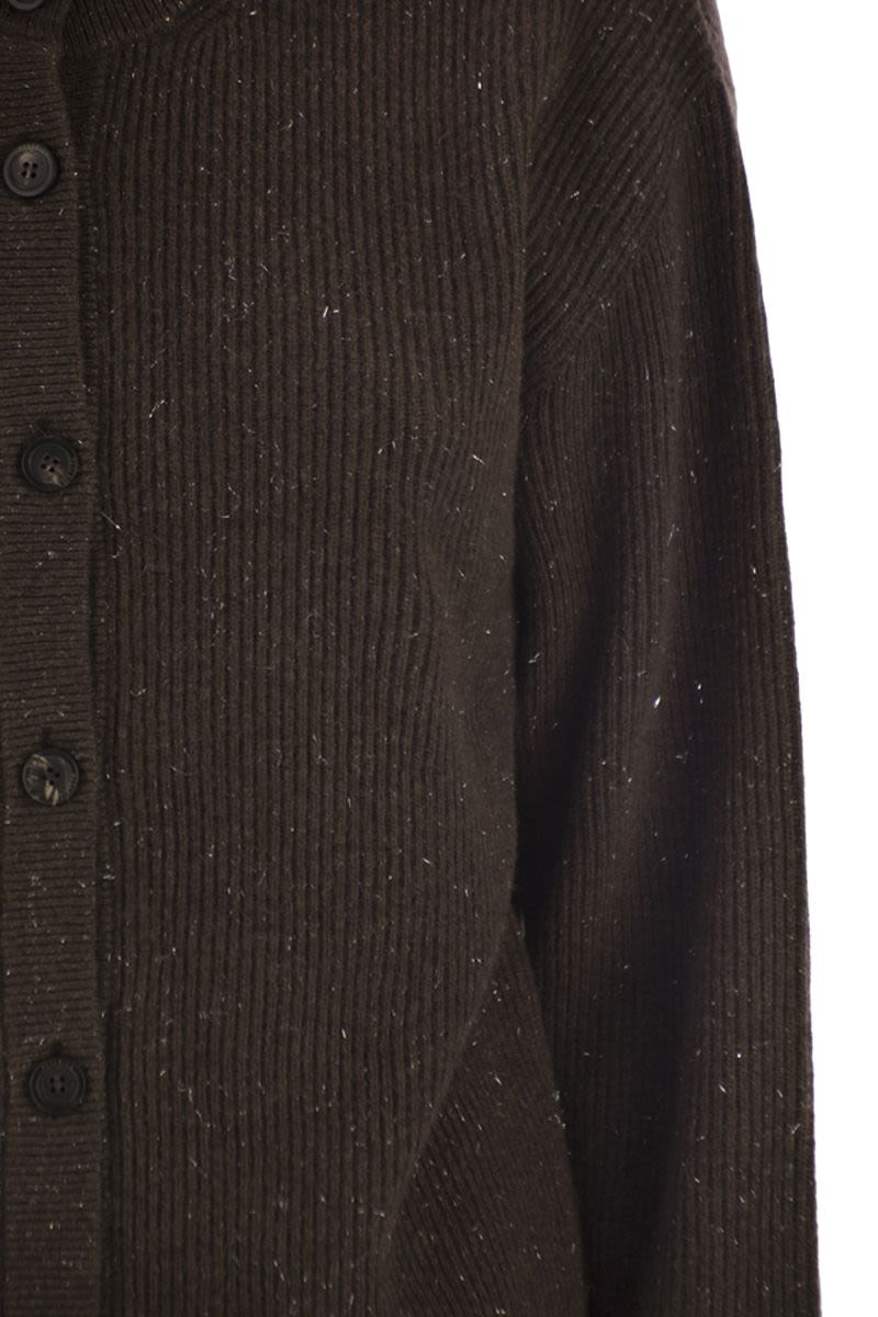 PESERICO Refined Wool and Silk Cardigan with Buttons