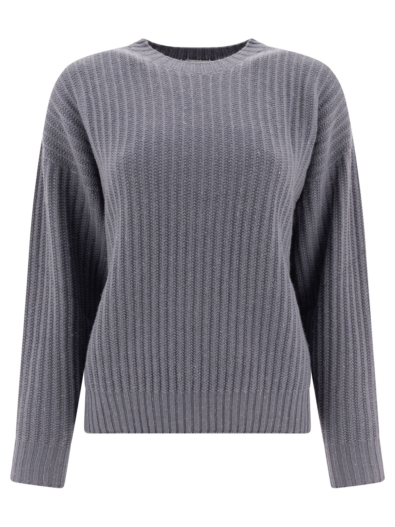 PESERICO Elegant Lamé Sweater for Women - Fall Winter 24/25