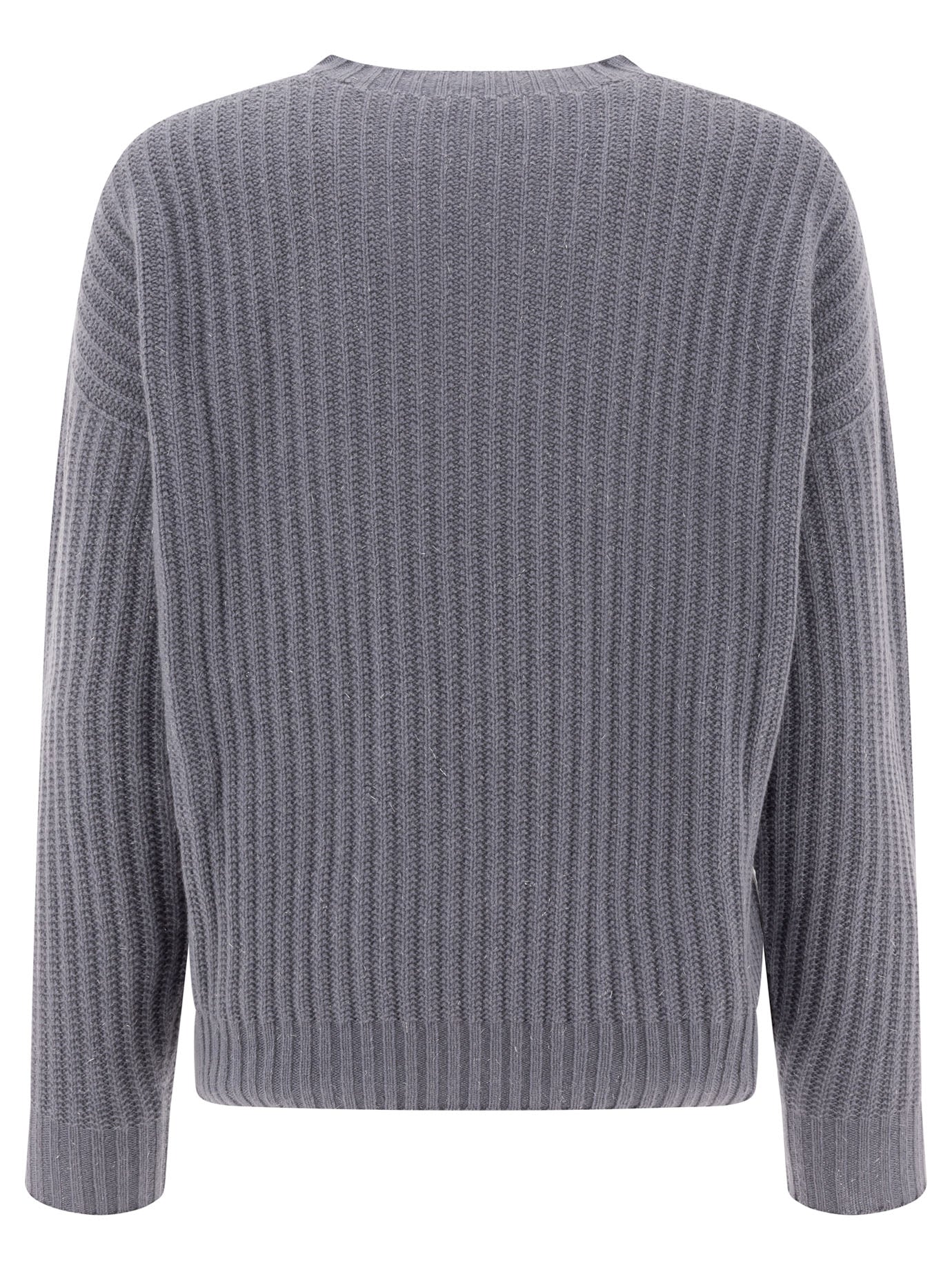 PESERICO Elegant Lamé Sweater for Women - Fall Winter 24/25