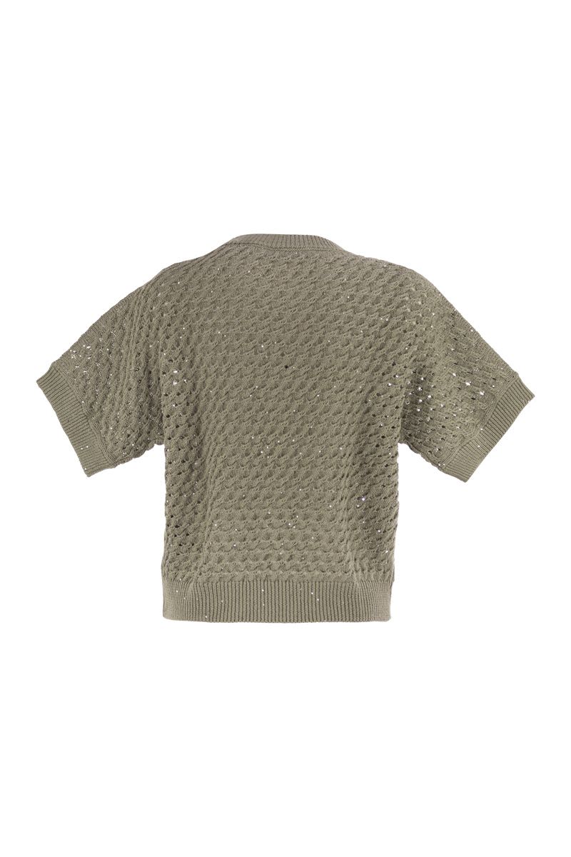 PESERICO Cotton Cordonnet Jumper with Sequins