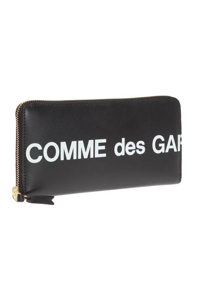 COMME DES GARÇONS WALLET Mini Leather Logo Printed Zipped Wallet