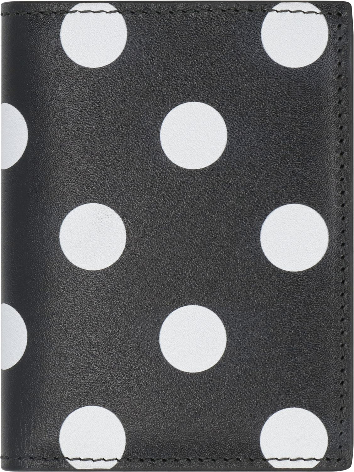 COMME DES GARÇONS WALLET Mini Leather Wallet with Polka-Dot Motif