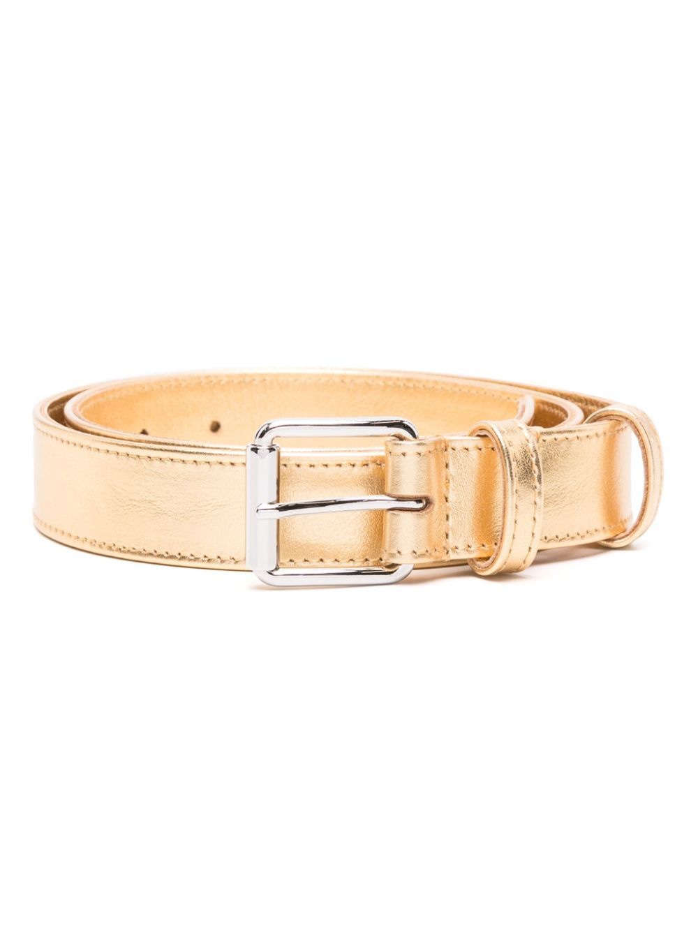 COMME DES GARÇONS Gold Leather Belt - 33mm Width