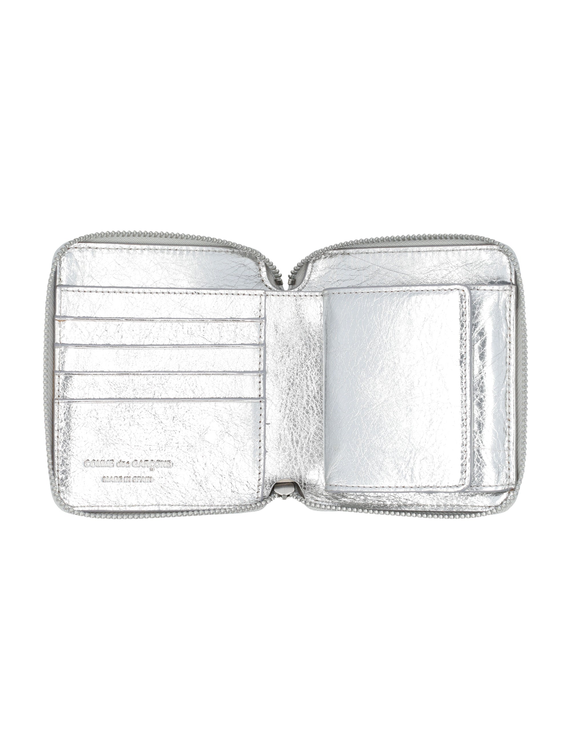 COMME DES GARÇONS WALLET Mini Metallic Zip Around Wallet - Small Leather Goods