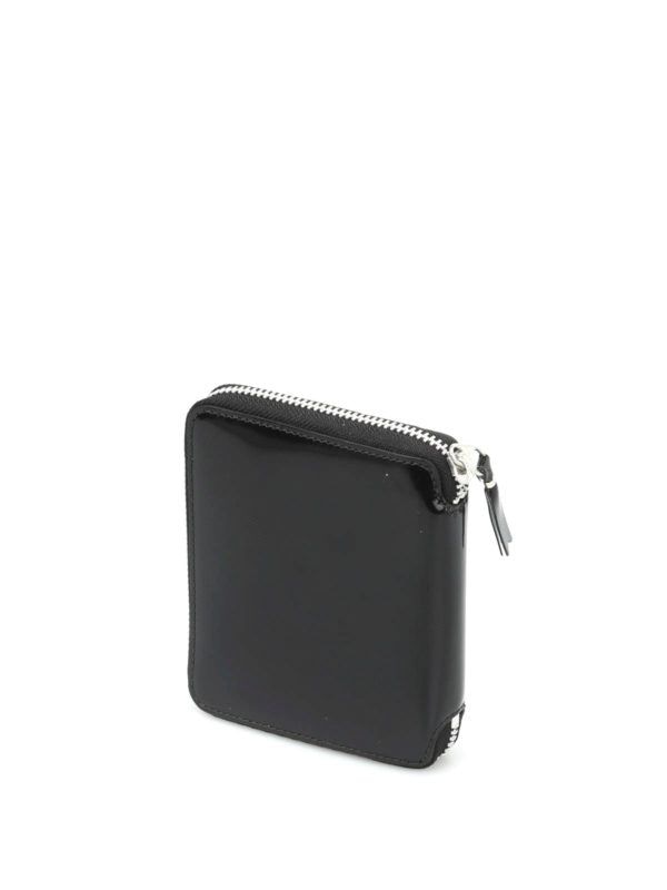 COMME DES GARÇONS Mini Leather Wallet with Zip Closure