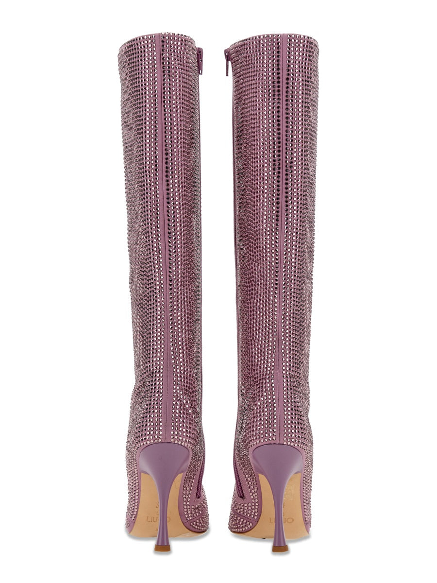 LIU JO High Boot with Rhinestones - 10 cm Heel