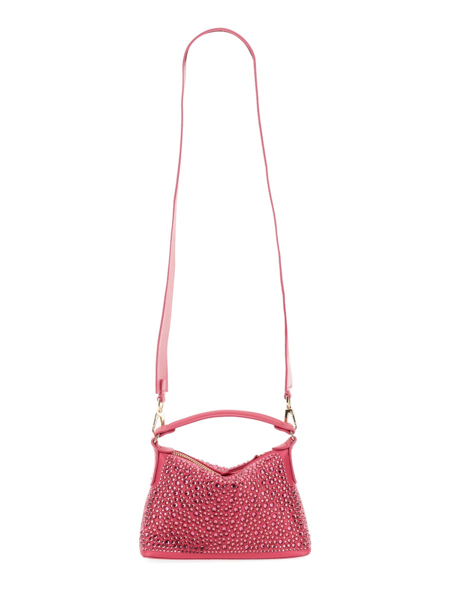 LEONIE HANNE X LIU JO Mini Hobo Handbag with Rhinestones