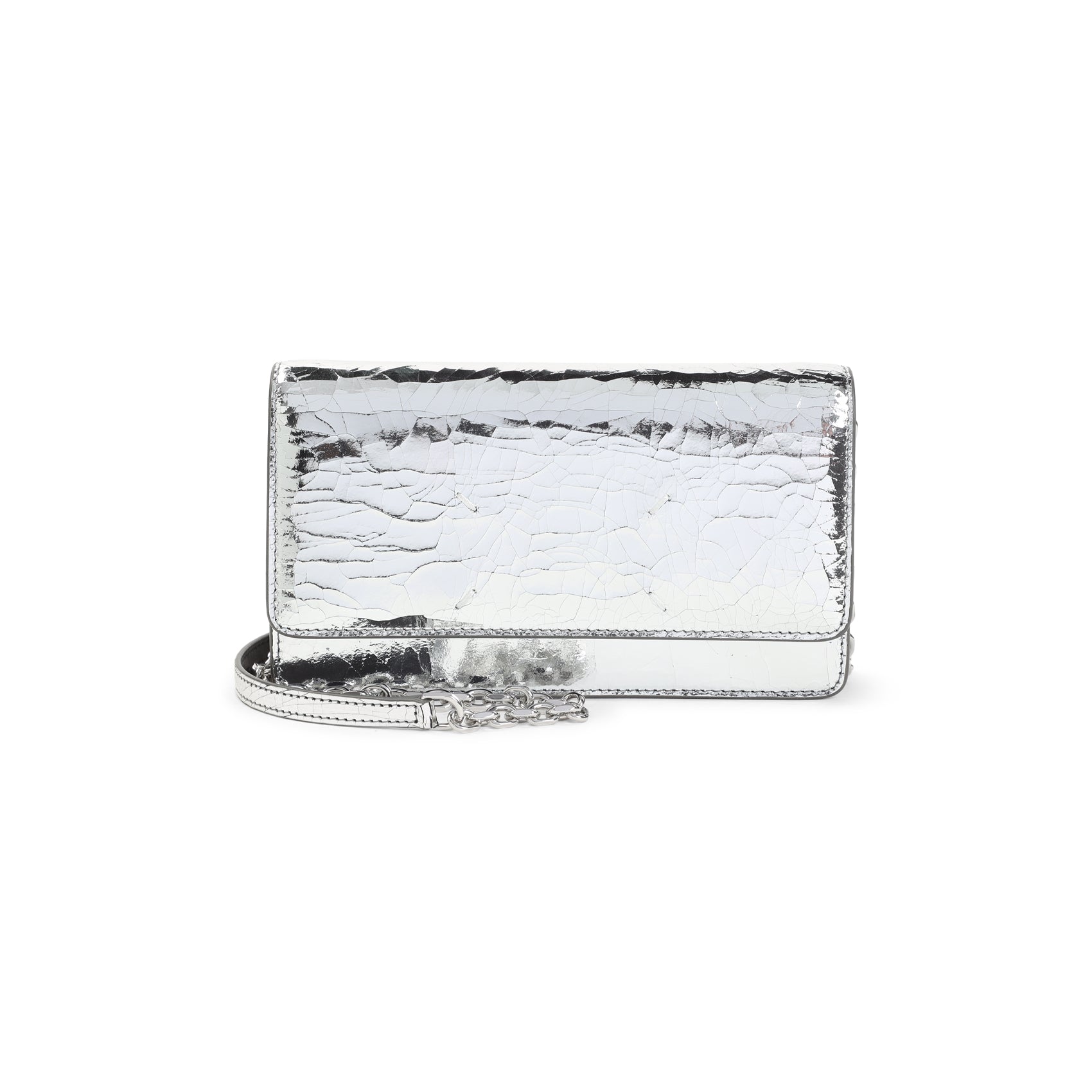 MAISON MARGIELA Fold-Over Mini Handbag with Metallic Finish
