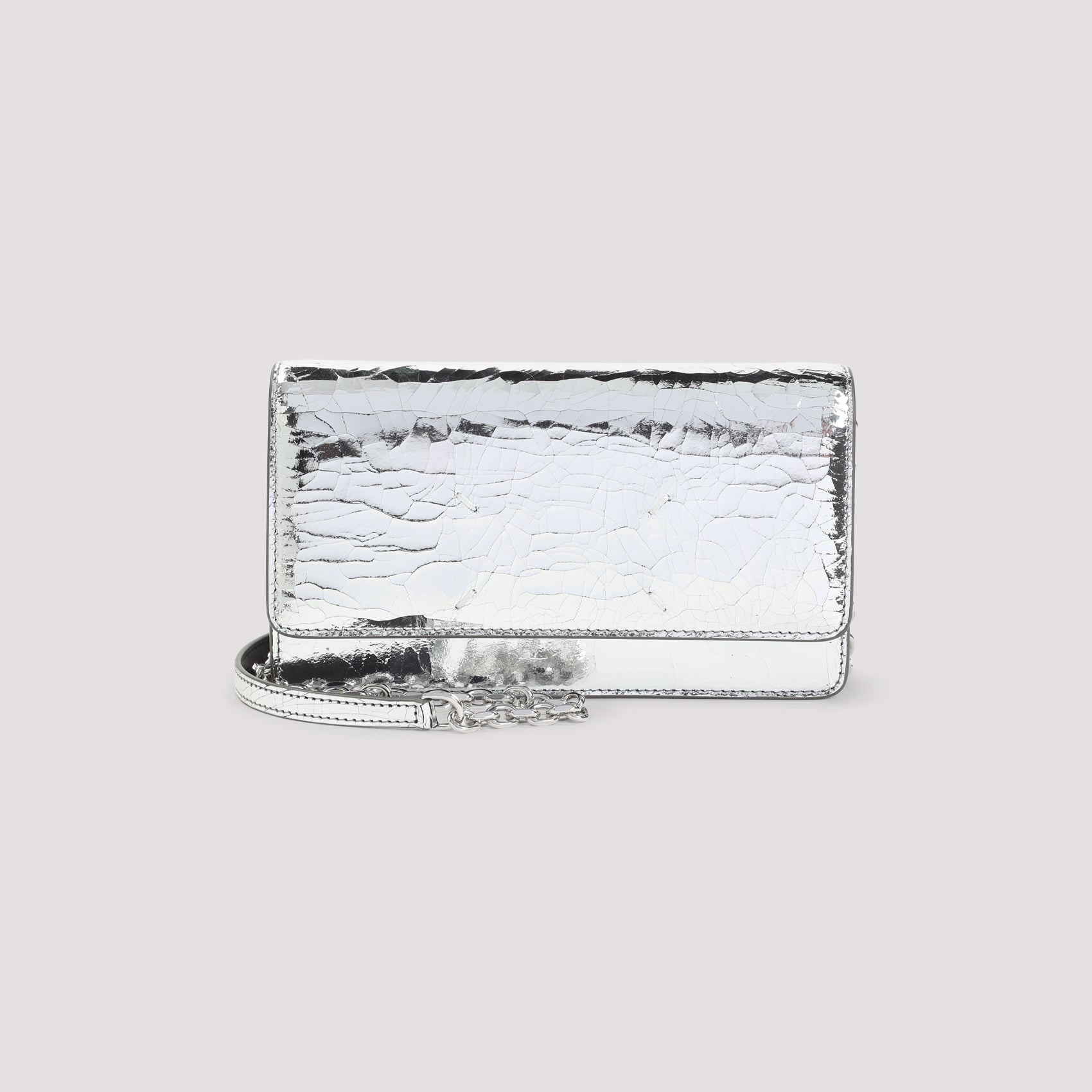 MAISON MARGIELA Fold-Over Mini Handbag with Metallic Finish
