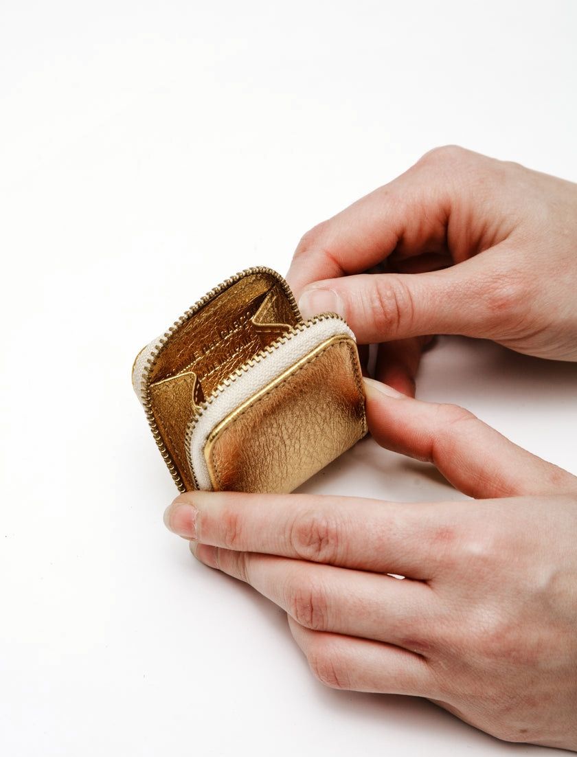 COMME DES GARÇONS PLAY Mini Wallet - Gold Line for Men