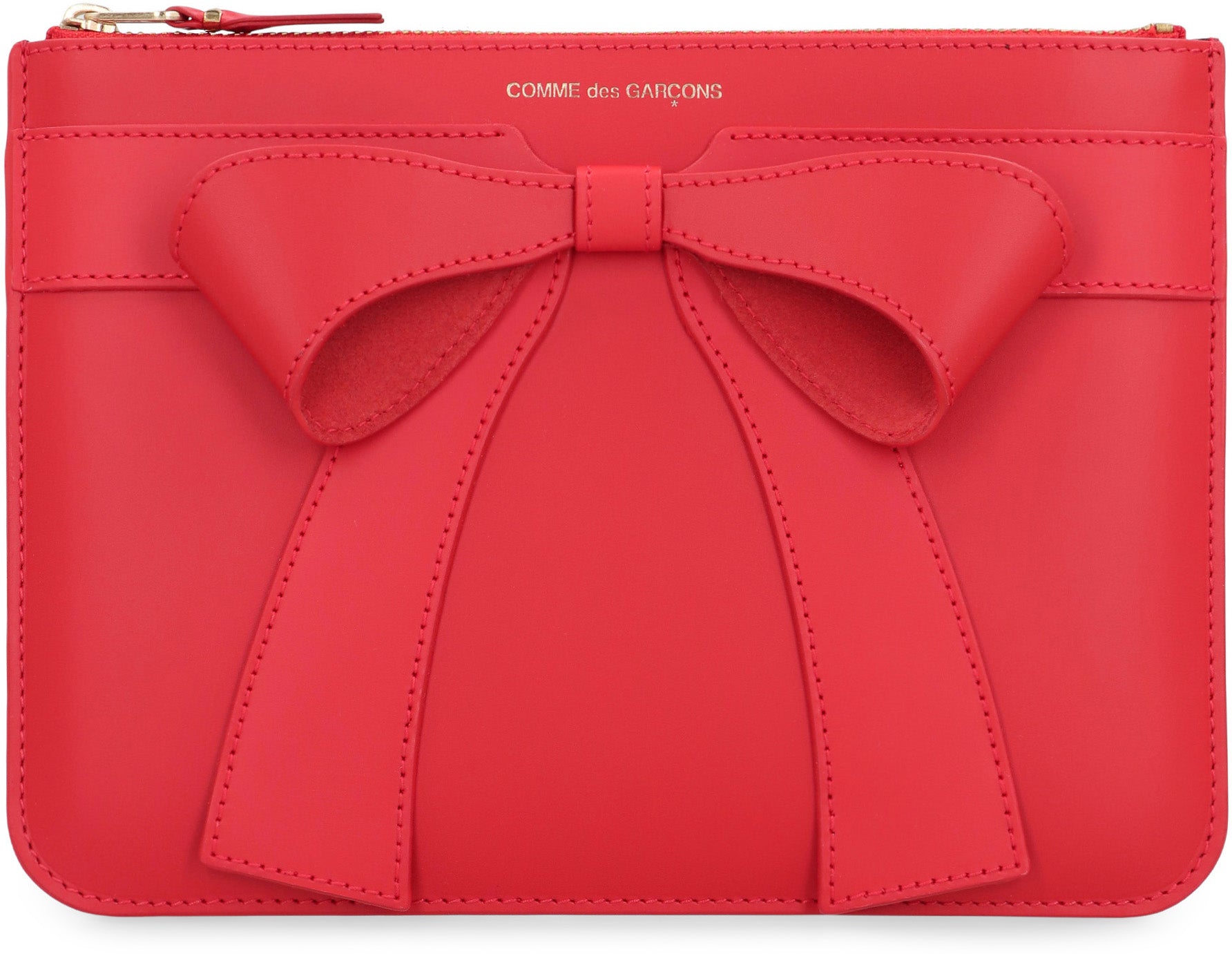 COMME DES GARÇONS WALLET Elegant Mini Pouch Handbag with Bow Detail