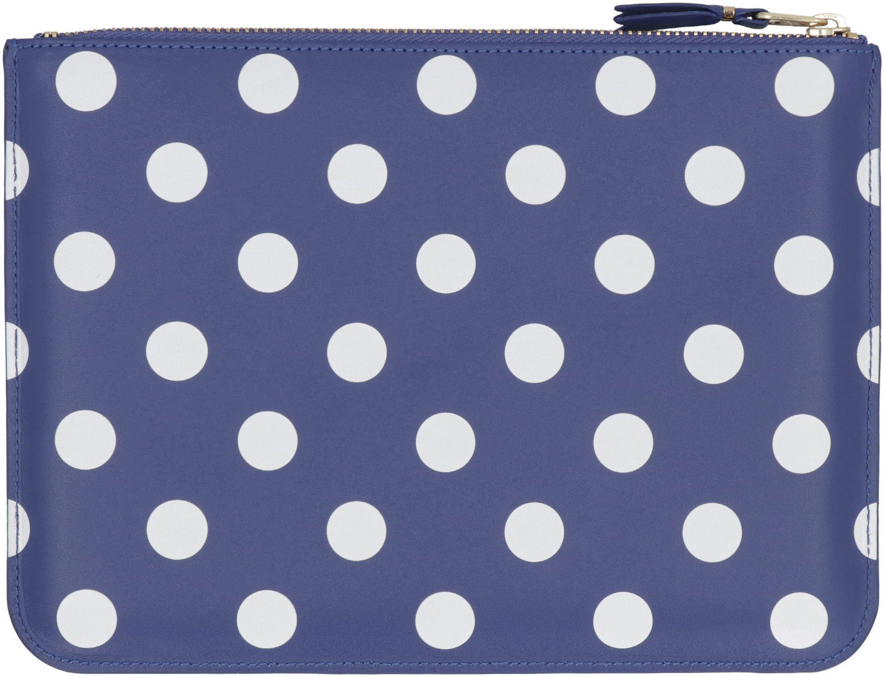 COMME DES GARÇONS WALLET Leather Printed Flat Pouch Handbag - 22.5 CM x 17 CM