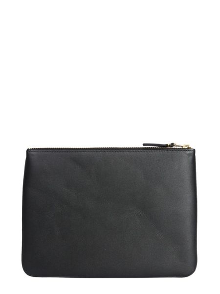 COMME DES GARÇONS WALLET Sleek Canvas Mini Pouch Handbag