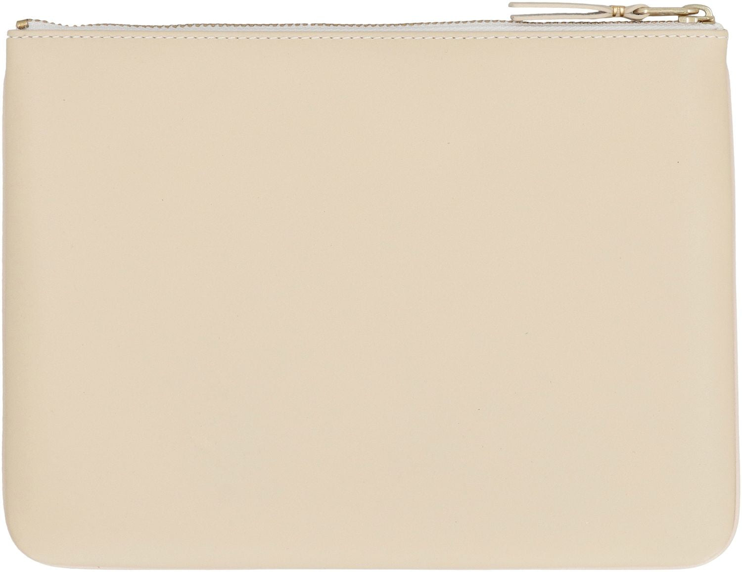 COMME DES GARÇONS WALLET Logo Detail Flat Leather Pouch Handbag - 21.5 CM x 15.5 CM