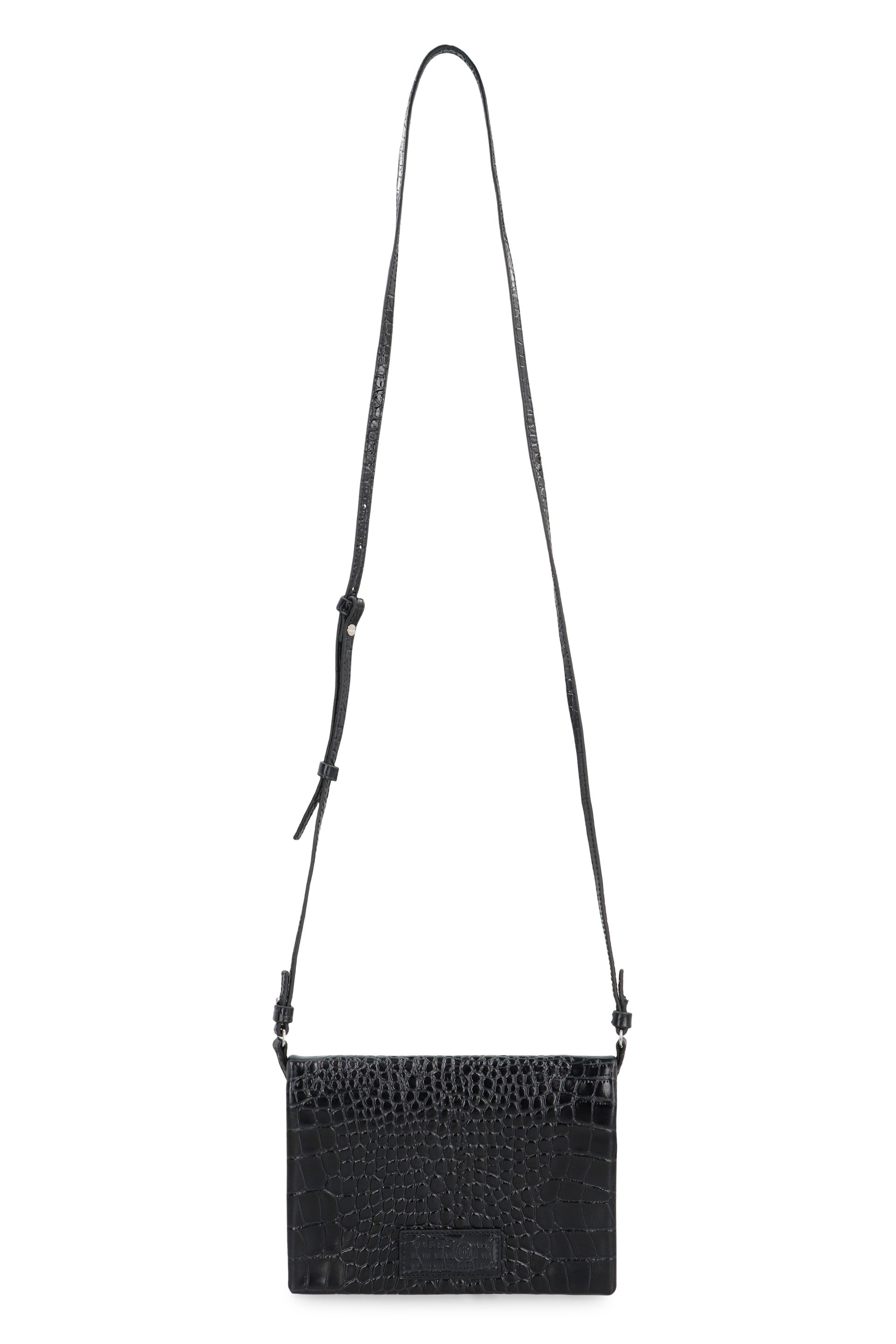 MM6 MAISON MARGIELA Mini Crocodile Print Leather Shoulder Handbag