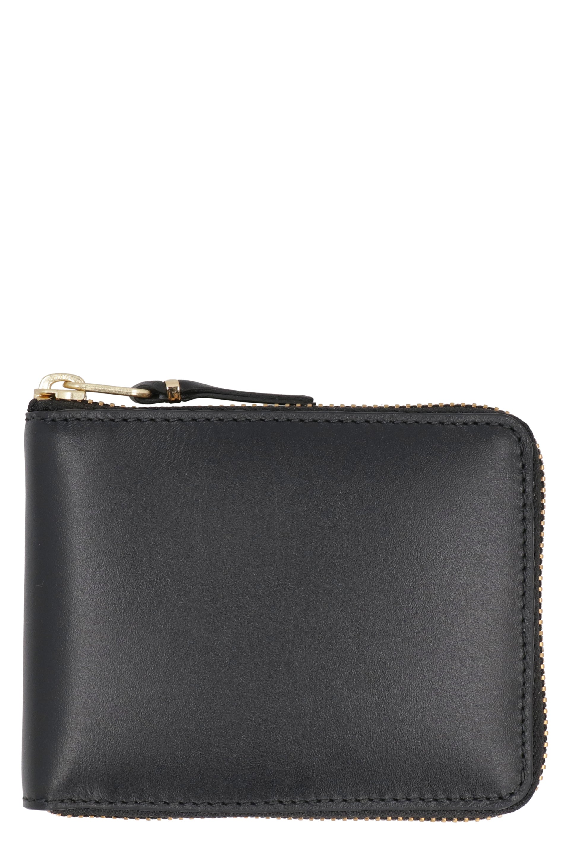 COMME DES GARÇONS WALLET Leather Mini Wallet with Zip Closure