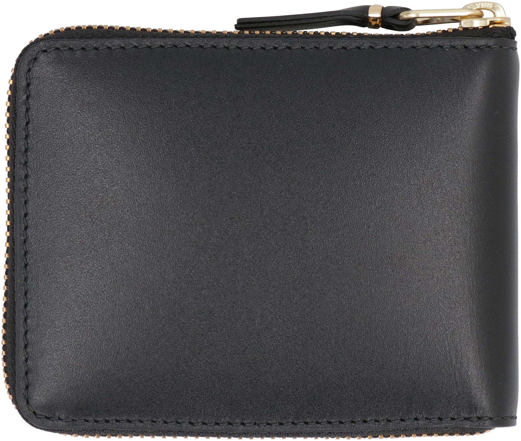 COMME DES GARÇONS WALLET Leather Mini Wallet with Zip Closure