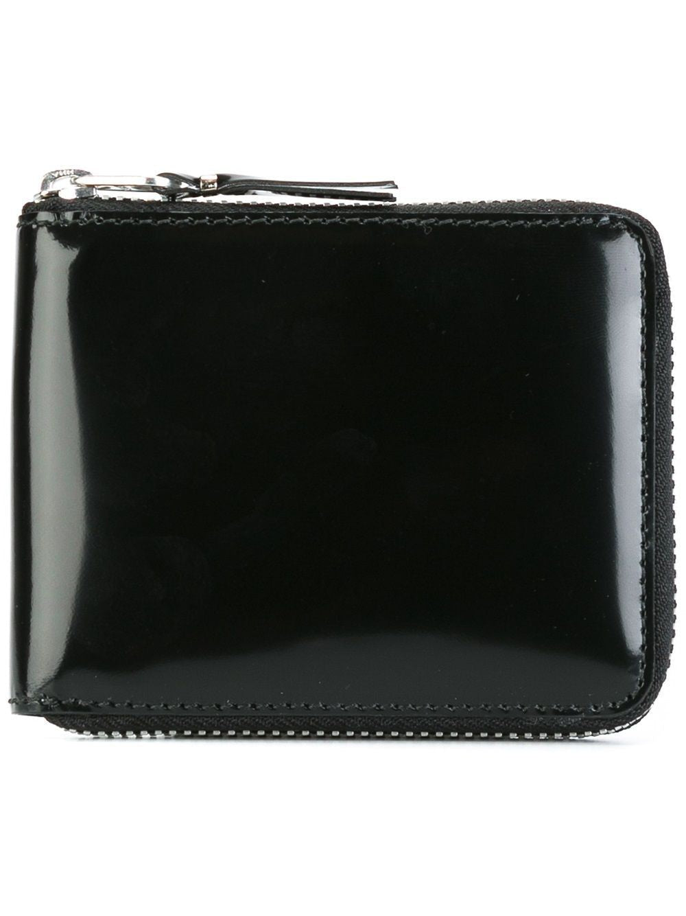 COMME DES GARÇONS Mini Leather Wallet with Silver Accents