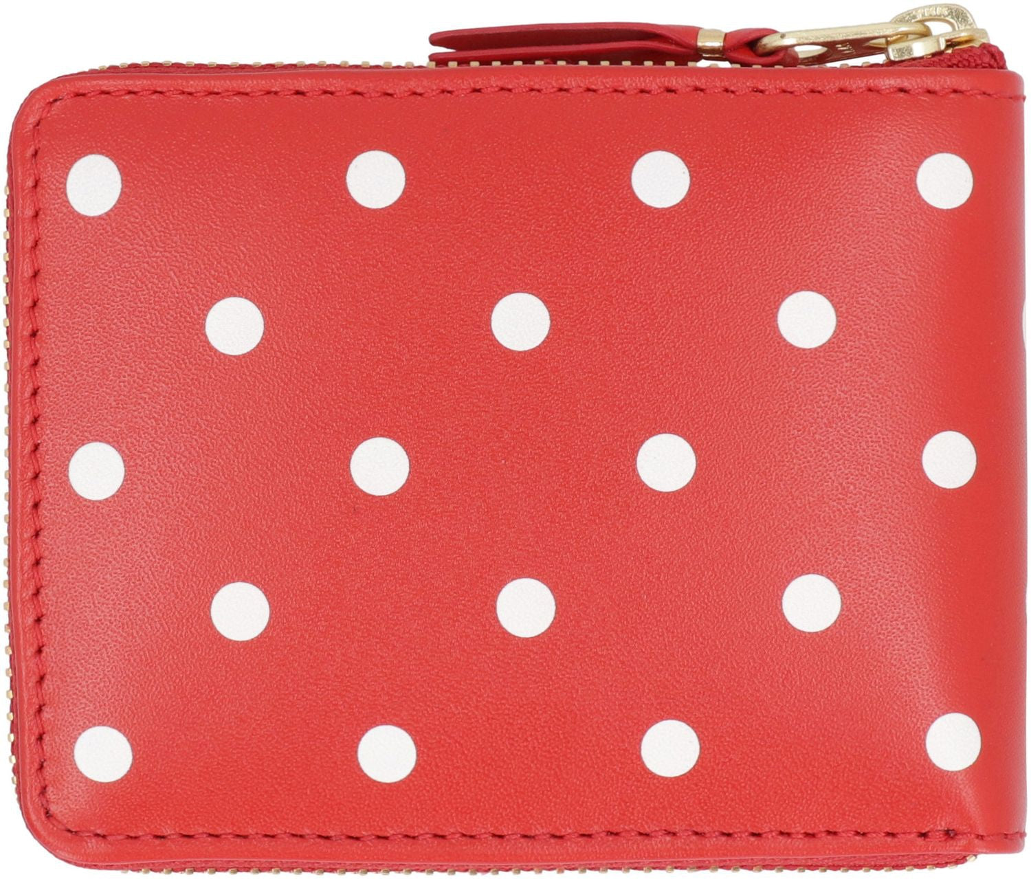 COMME DES GARÇONS WALLET Mini Leather Wallet with Polka-Dot Motif