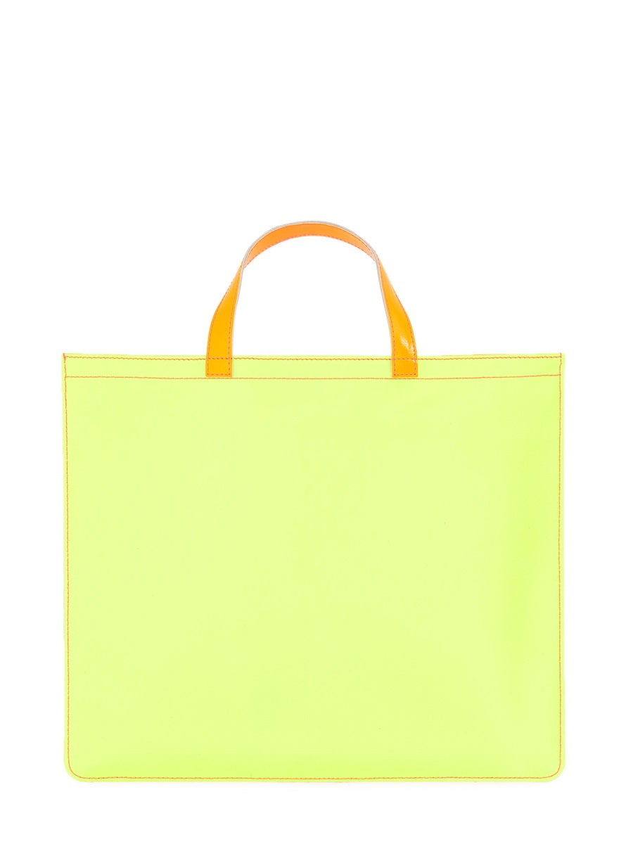 COMME DES GARÇONS WALLET Super Fluo Leather Tote Handbag