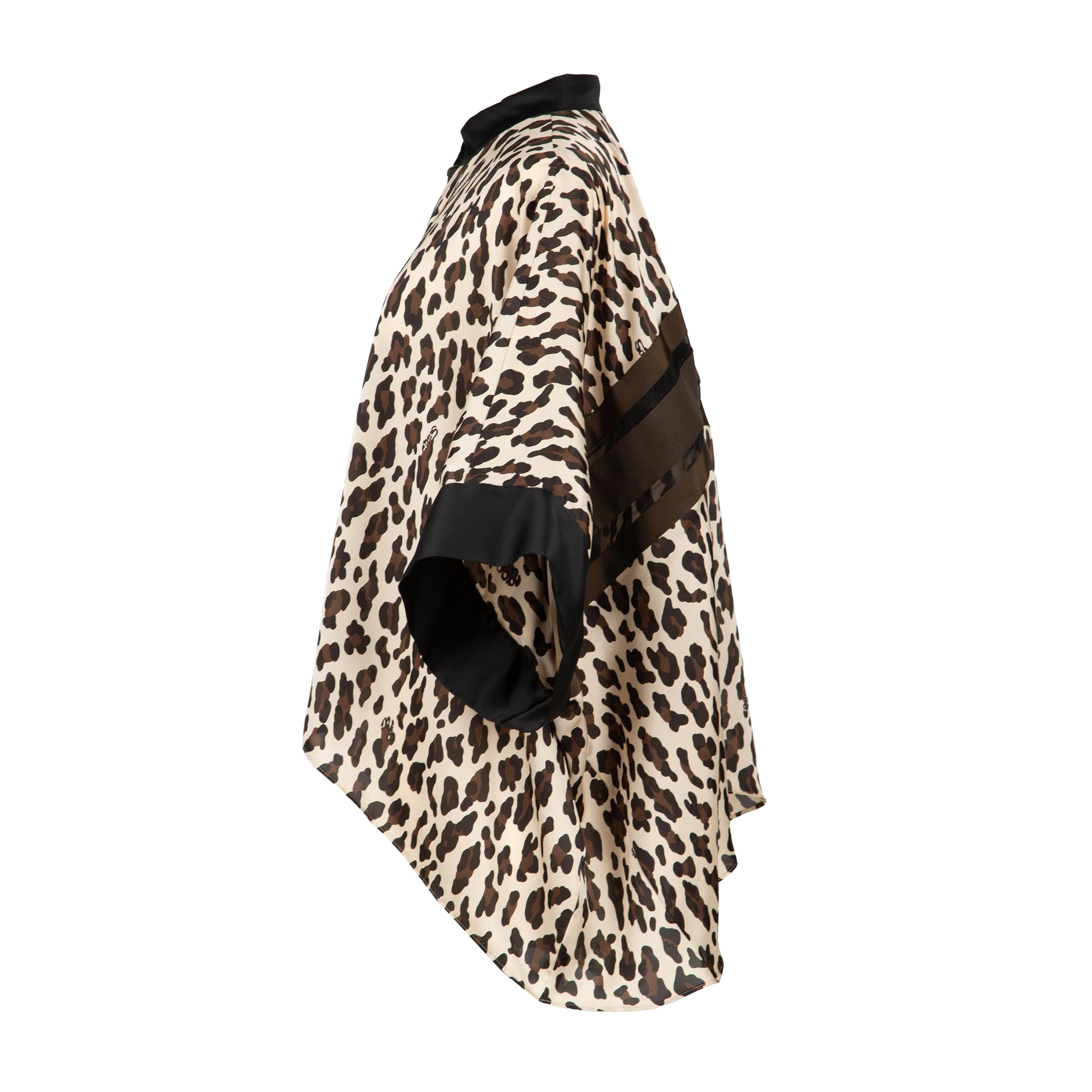 SACAI Leopard Print Shirt for Women - Spring Summer 2025