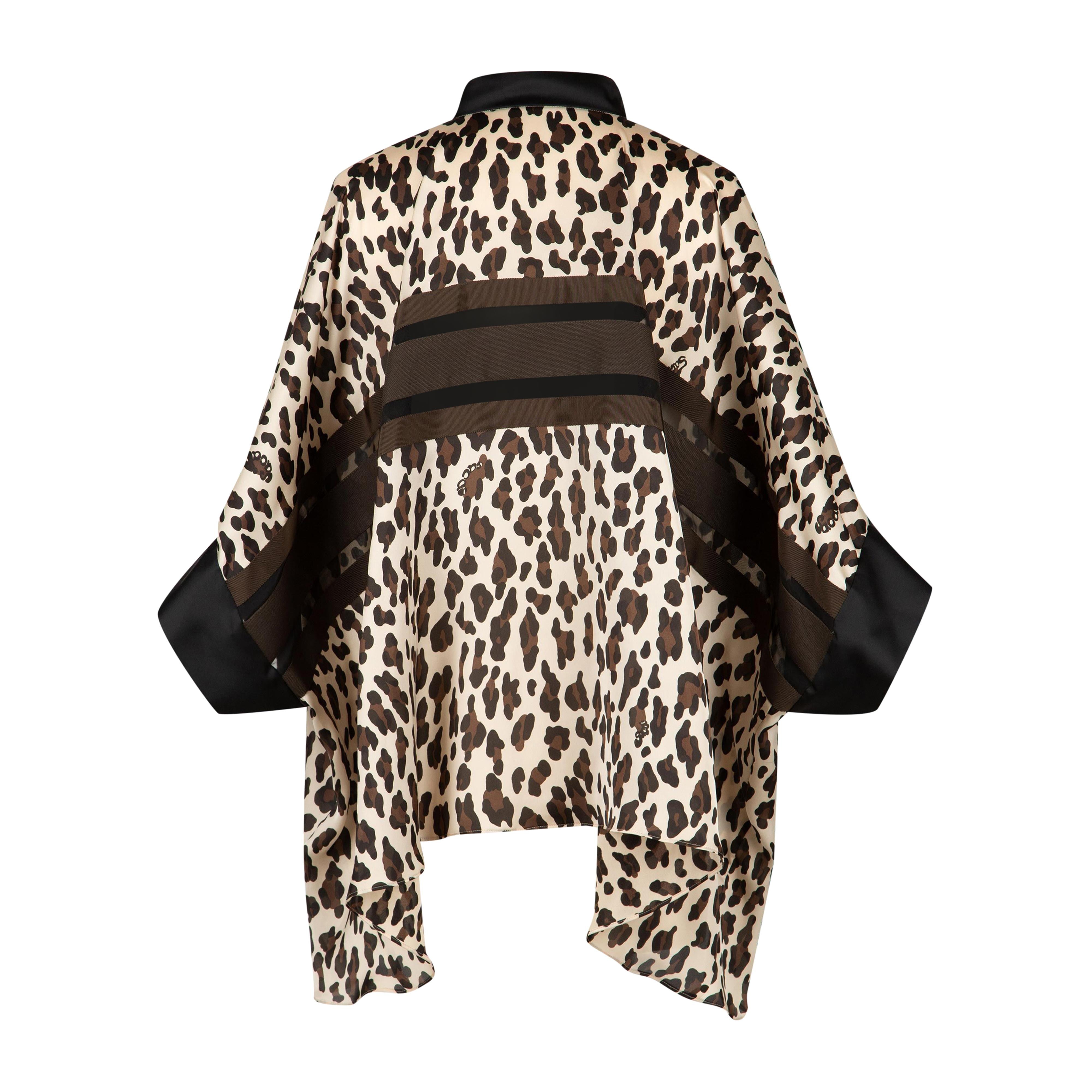 SACAI Leopard Print Shirt for Women - Spring Summer 2025