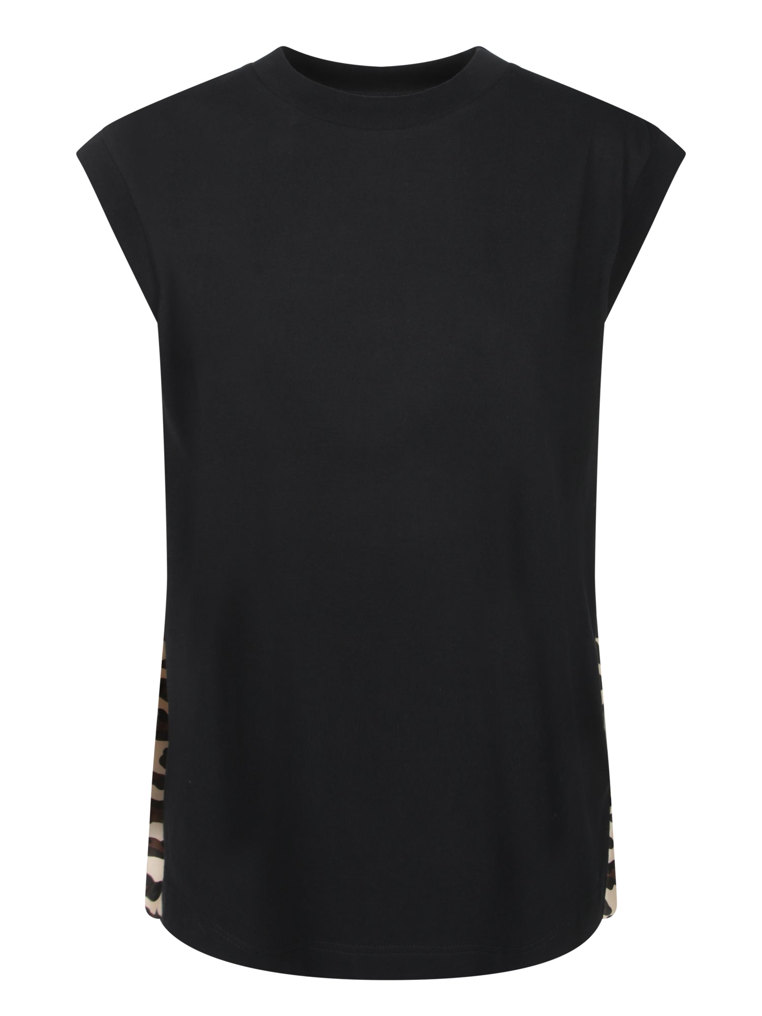 SACAI Mini Pleated Leopard-Print T-Shirt for Women