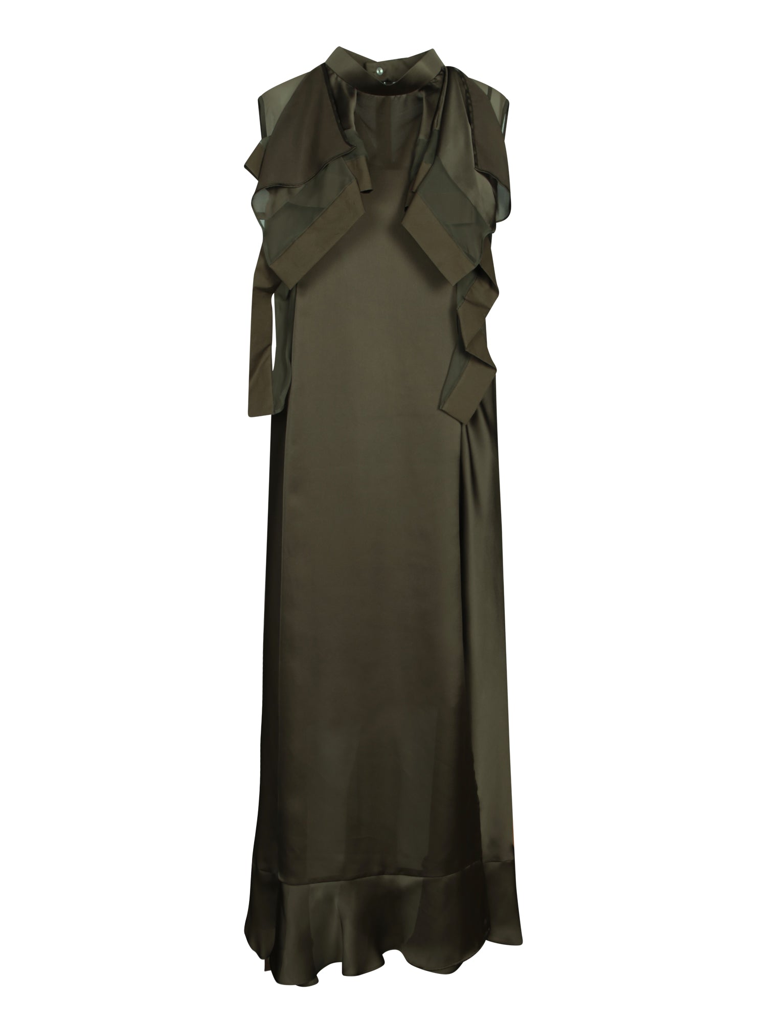 SACAI Asymmetrical Ruffle Long Dress for Women