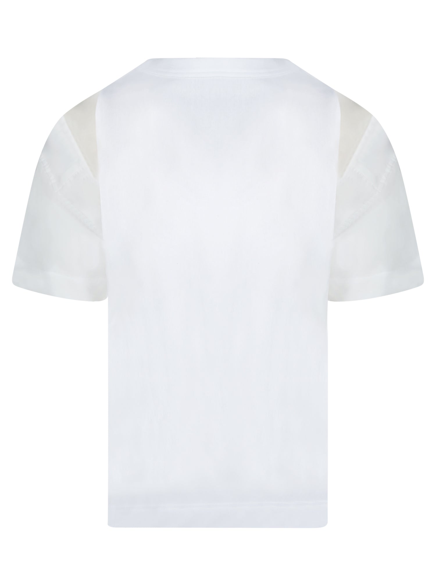 SACAI Mini White T-Shirt with Innovative Details