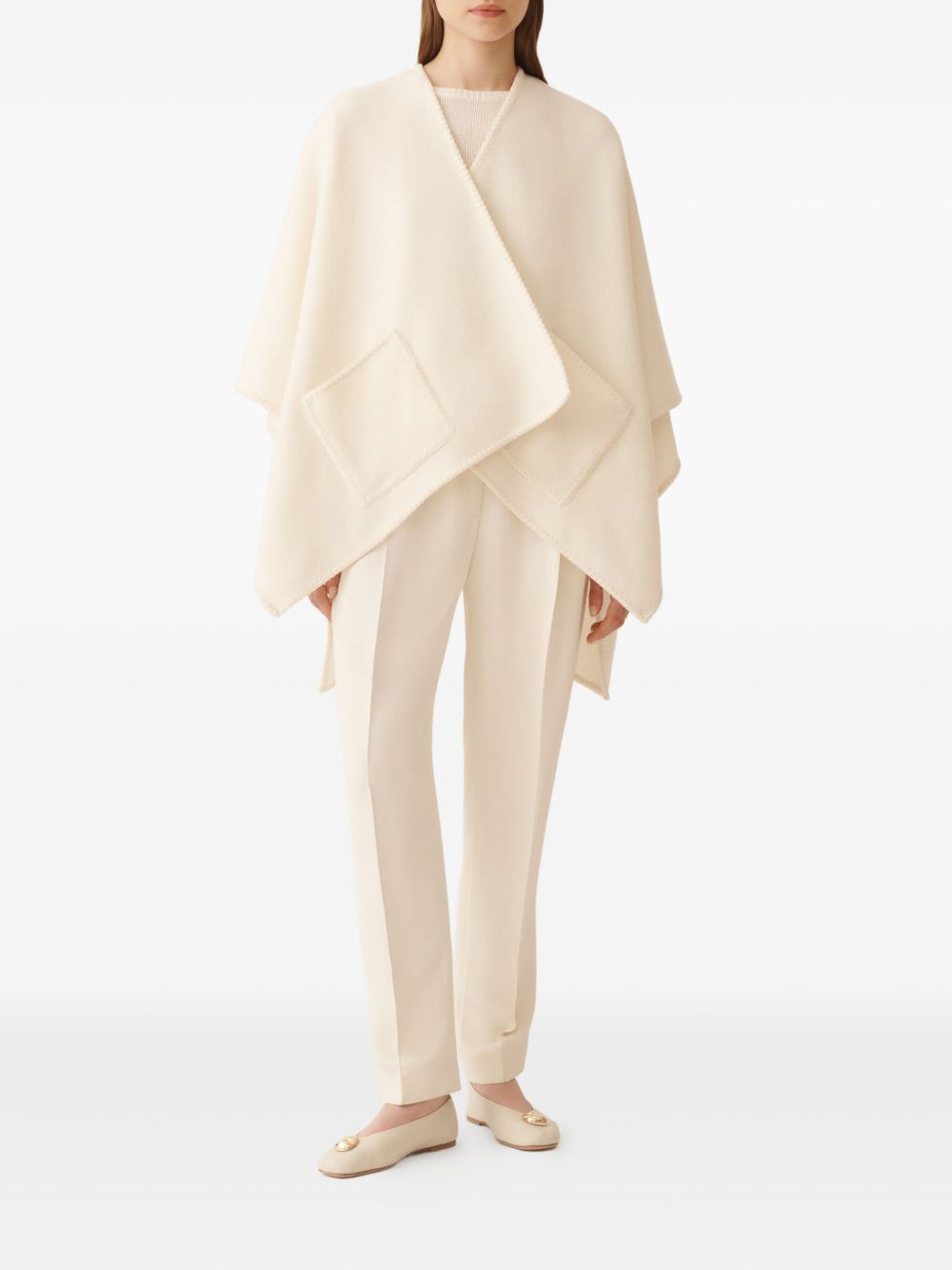 FABIANA FILIPPI Wool Cape for Women - FW25 Collection