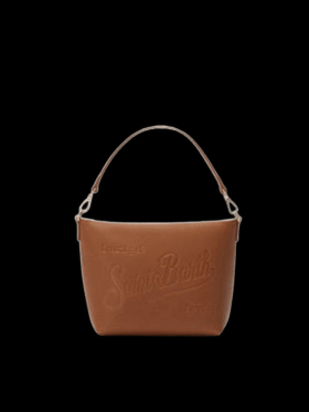 SAINT BARTH Mini Leather Handbag with Adjustable Straps - 23 x 16.5 x 7 cm