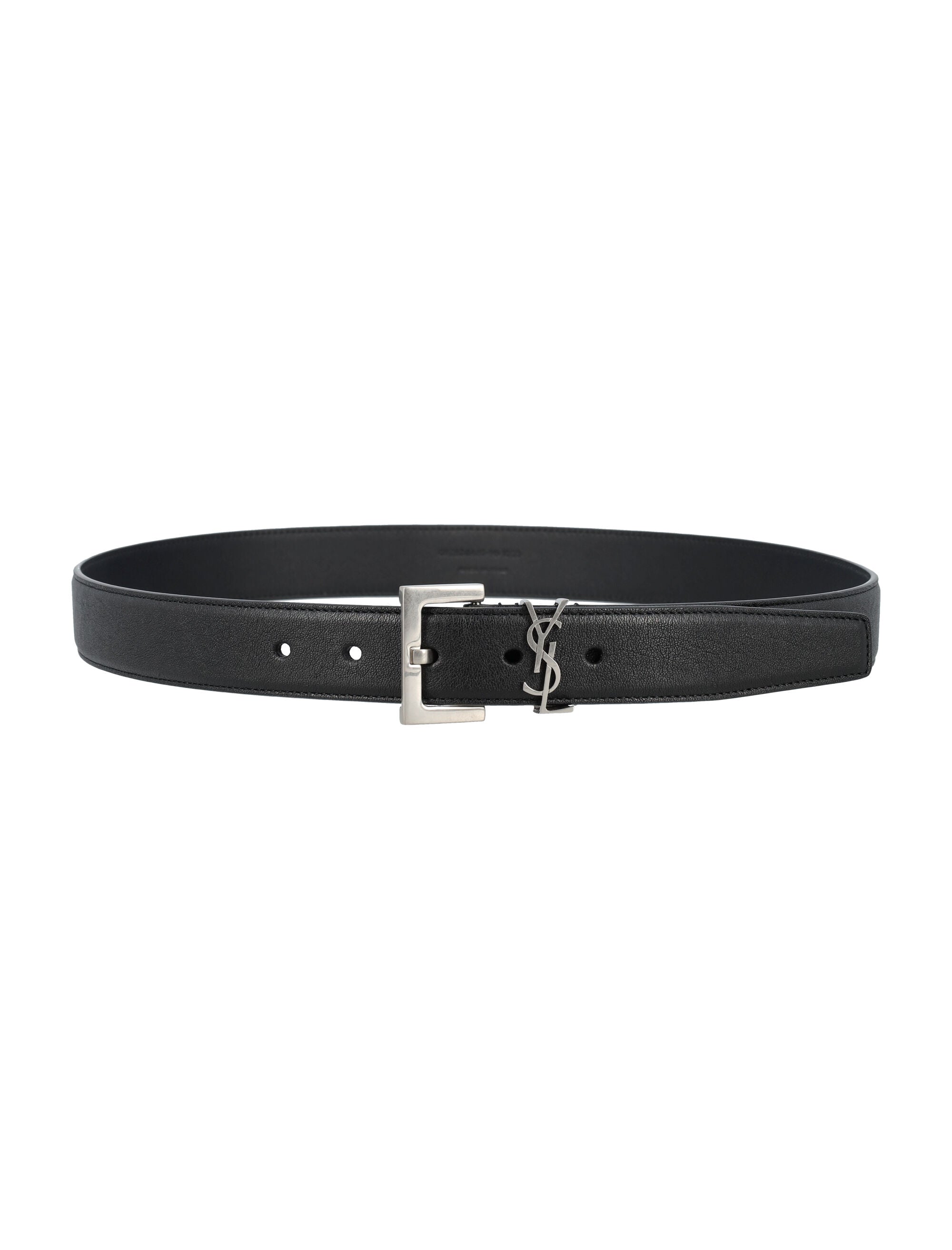 SAINT LAURENT PARIS Classic Cassandre Belt with Adjustable Buckle - 3cm Height