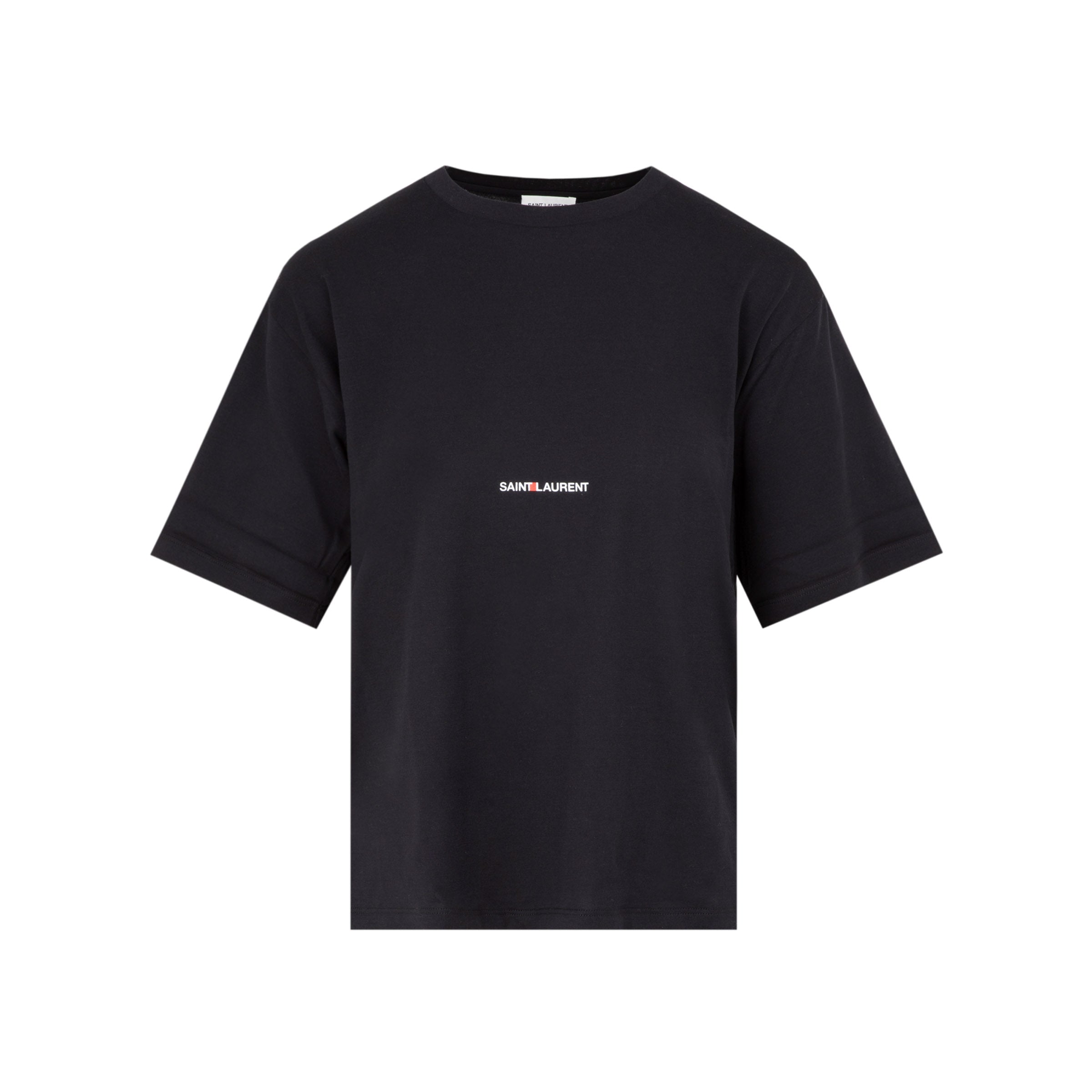SAINT LAURENT Iconic Logo Cotton T-Shirt for Women