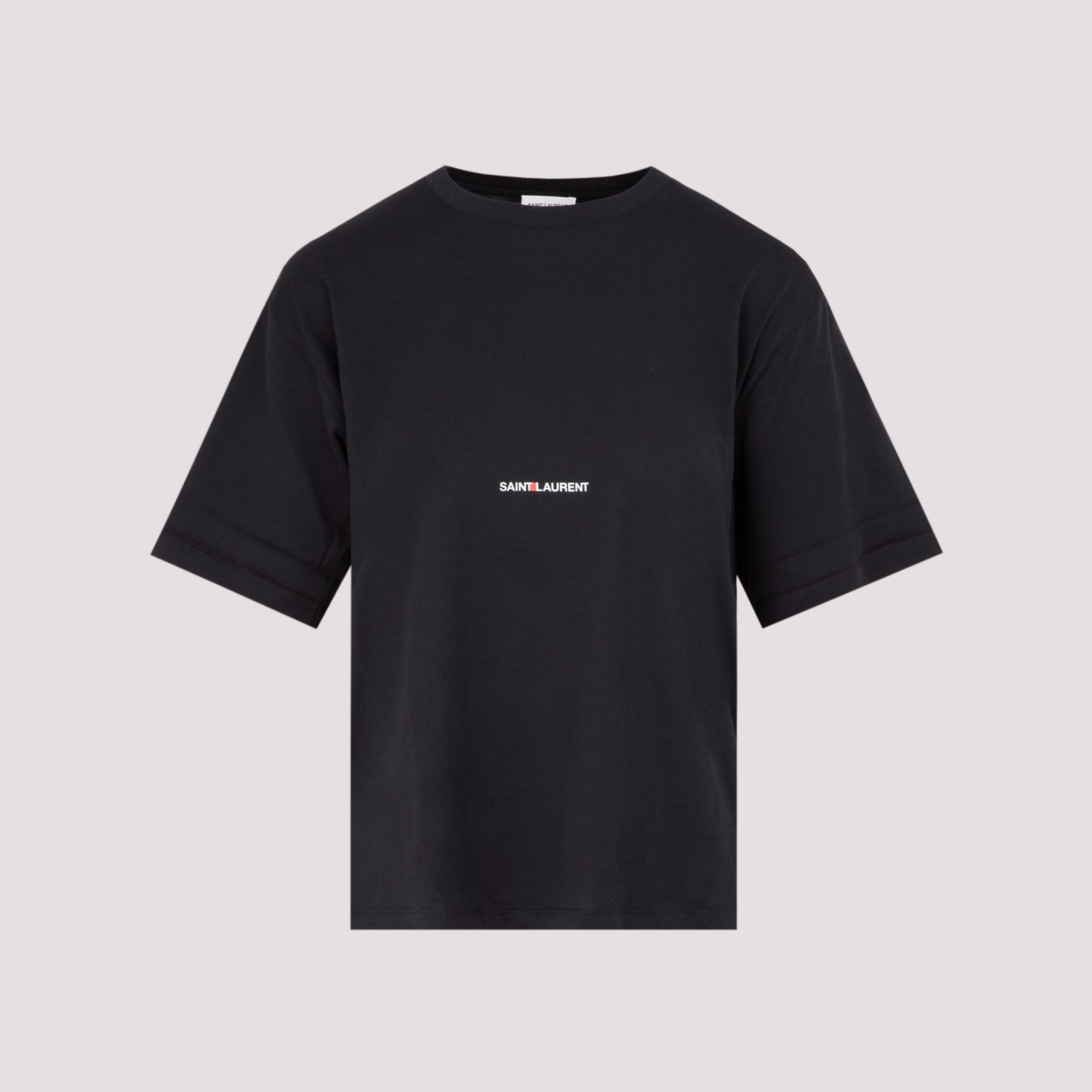 SAINT LAURENT Iconic Logo Cotton T-Shirt for Women
