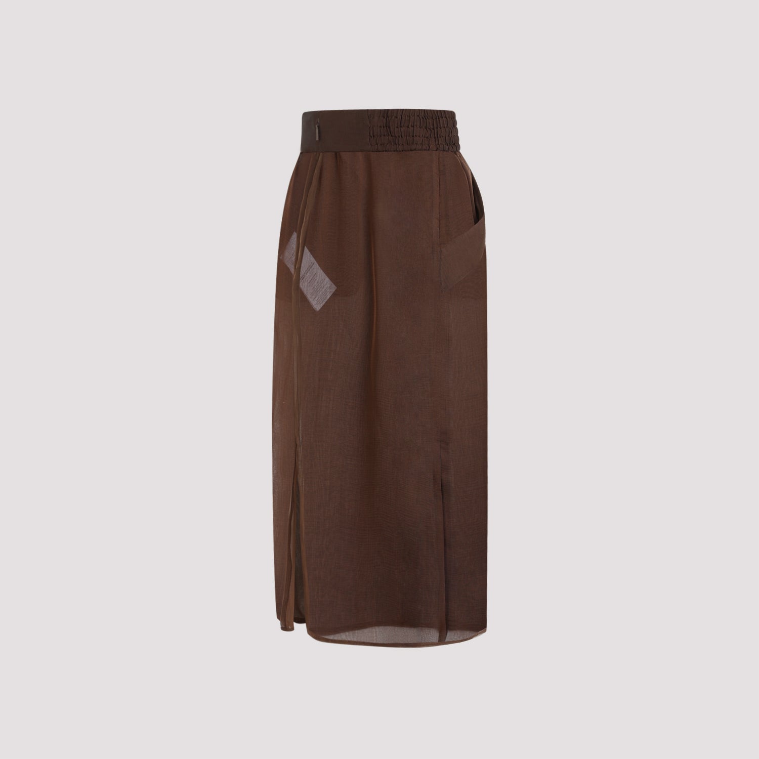 SAINT LAURENT Luxurious Silk Midi Skirt