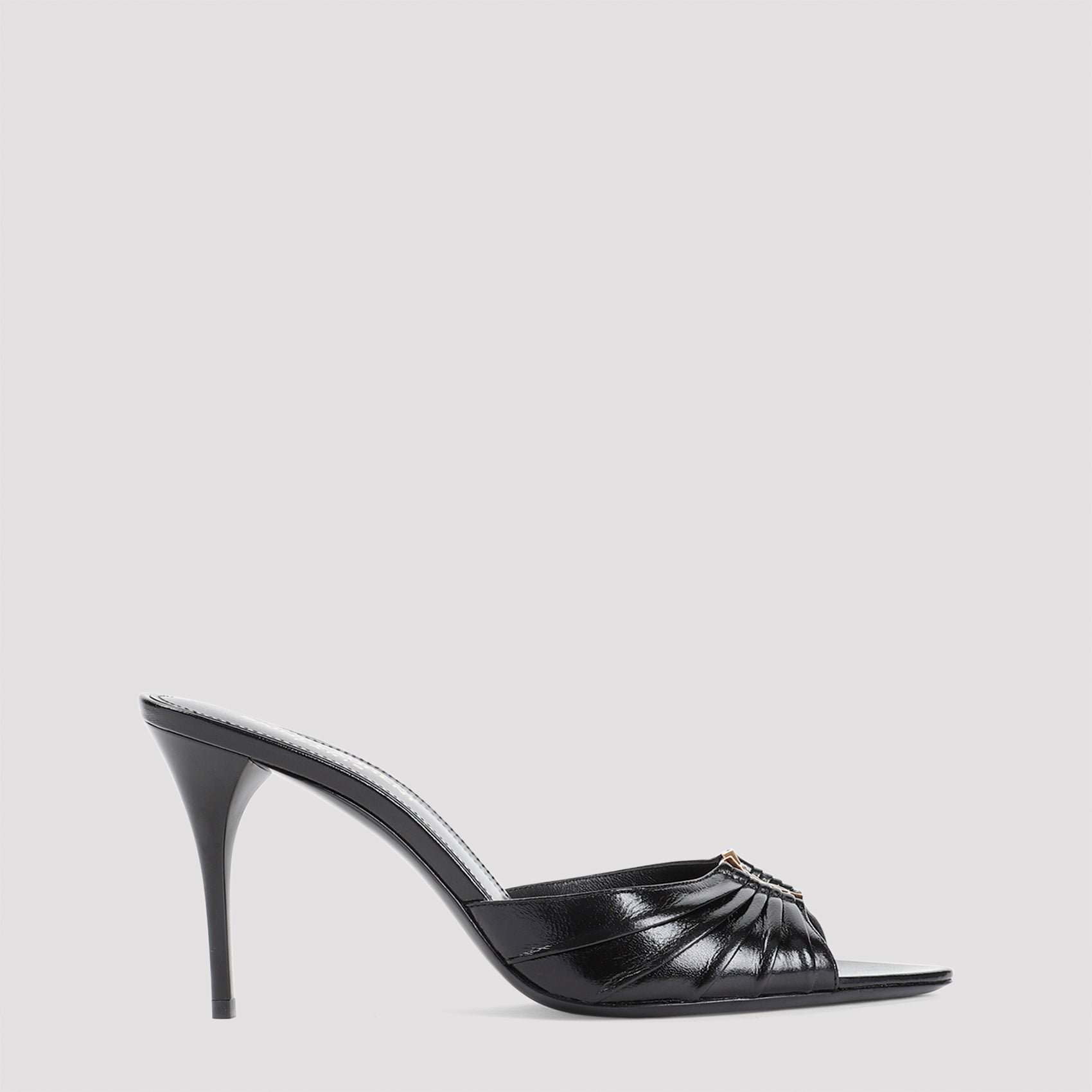 SAINT LAURENT Luxurious 9cm Heel Slippers for Modern Women