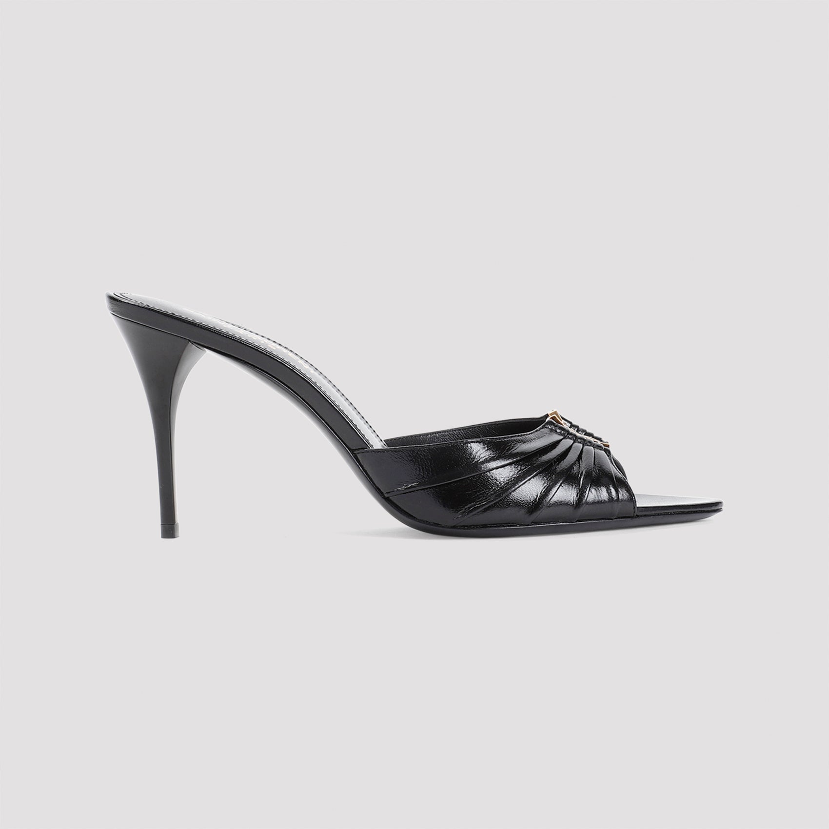 SAINT LAURENT Luxurious 9cm Heel Slippers for Modern Women