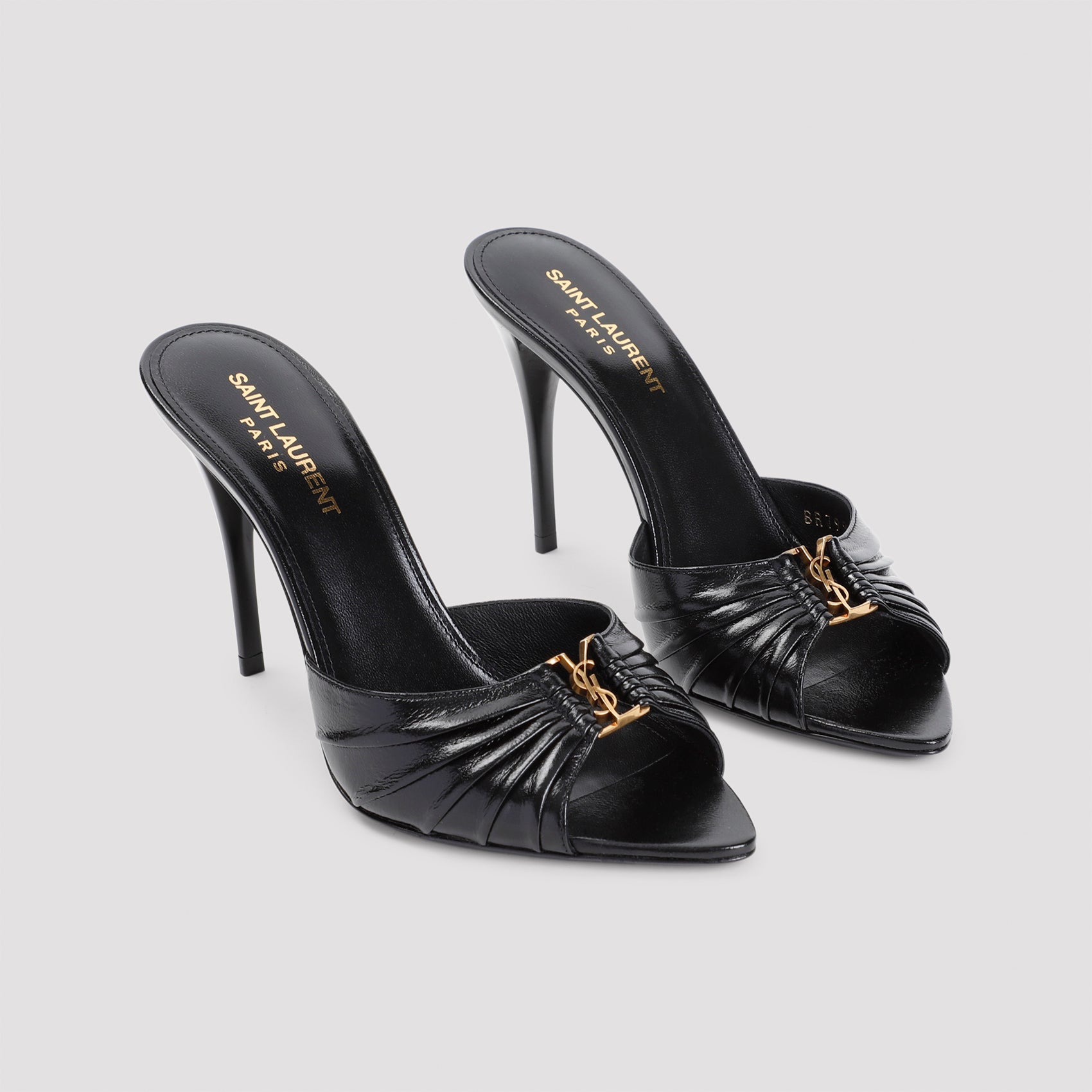 SAINT LAURENT Luxurious 9cm Heel Slippers for Modern Women