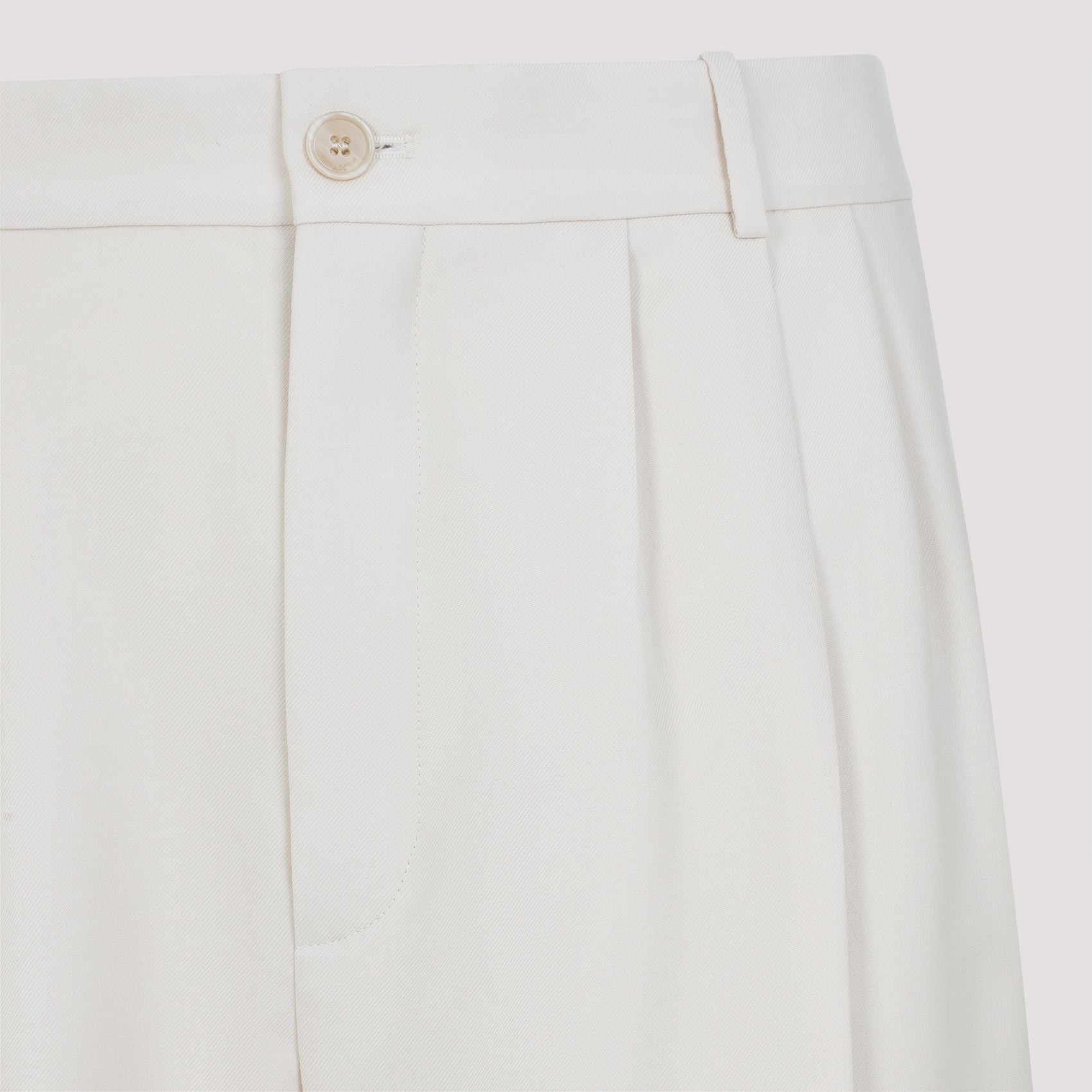 SAINT LAURENT Tailored Wool and Silk Trousers for Men - Fall Winter 25/26