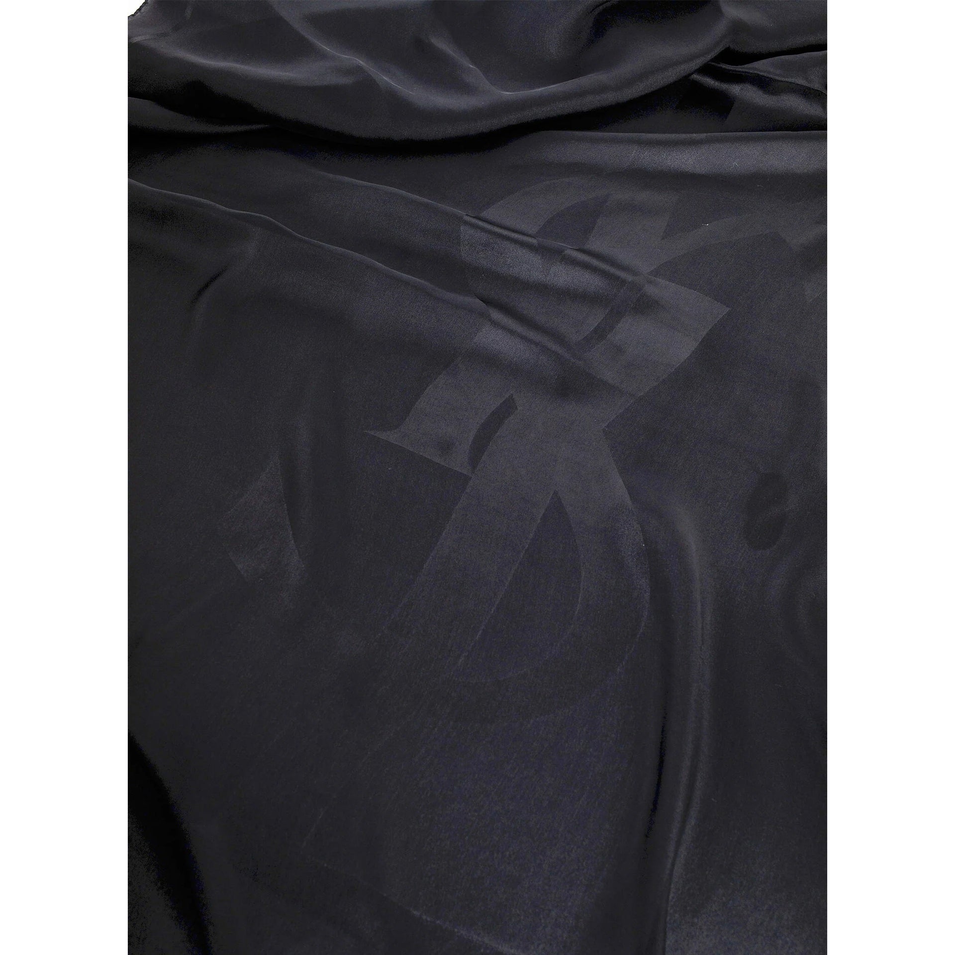 SAINT LAURENT Silk Scarf with Central Cassandre Design (135x135cm)