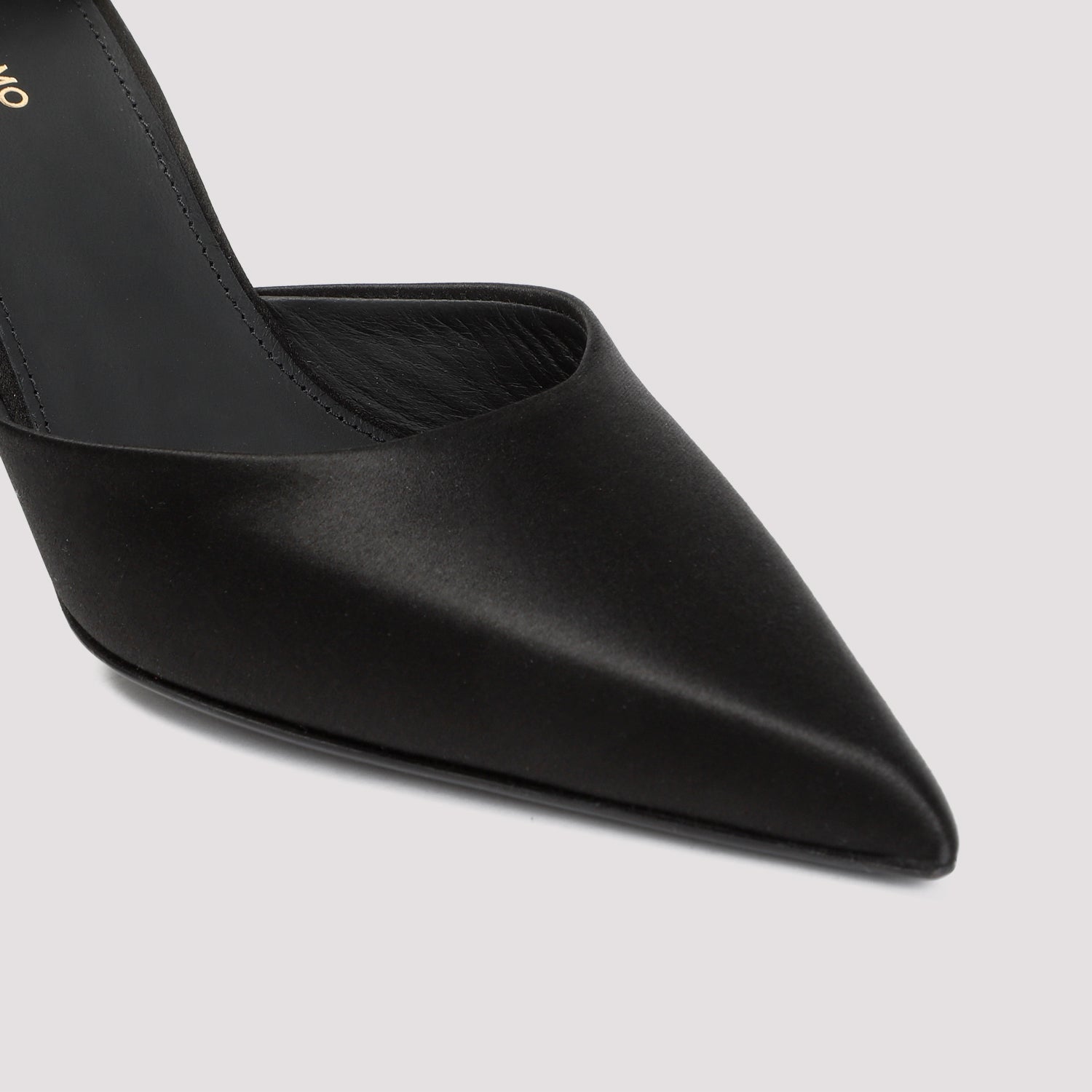 Ferragamo Dana 70 Pointed Toe Pumps with Adjustable Ankle Chain