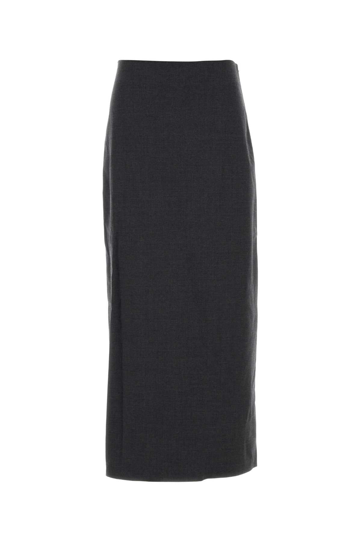 LOULOU DE SAISON Stretch Wool Pencil Maxi Skirt