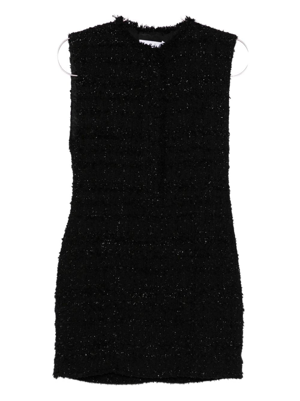 IRO Sleek Sleeveless Mini Dress with Frayed Hem