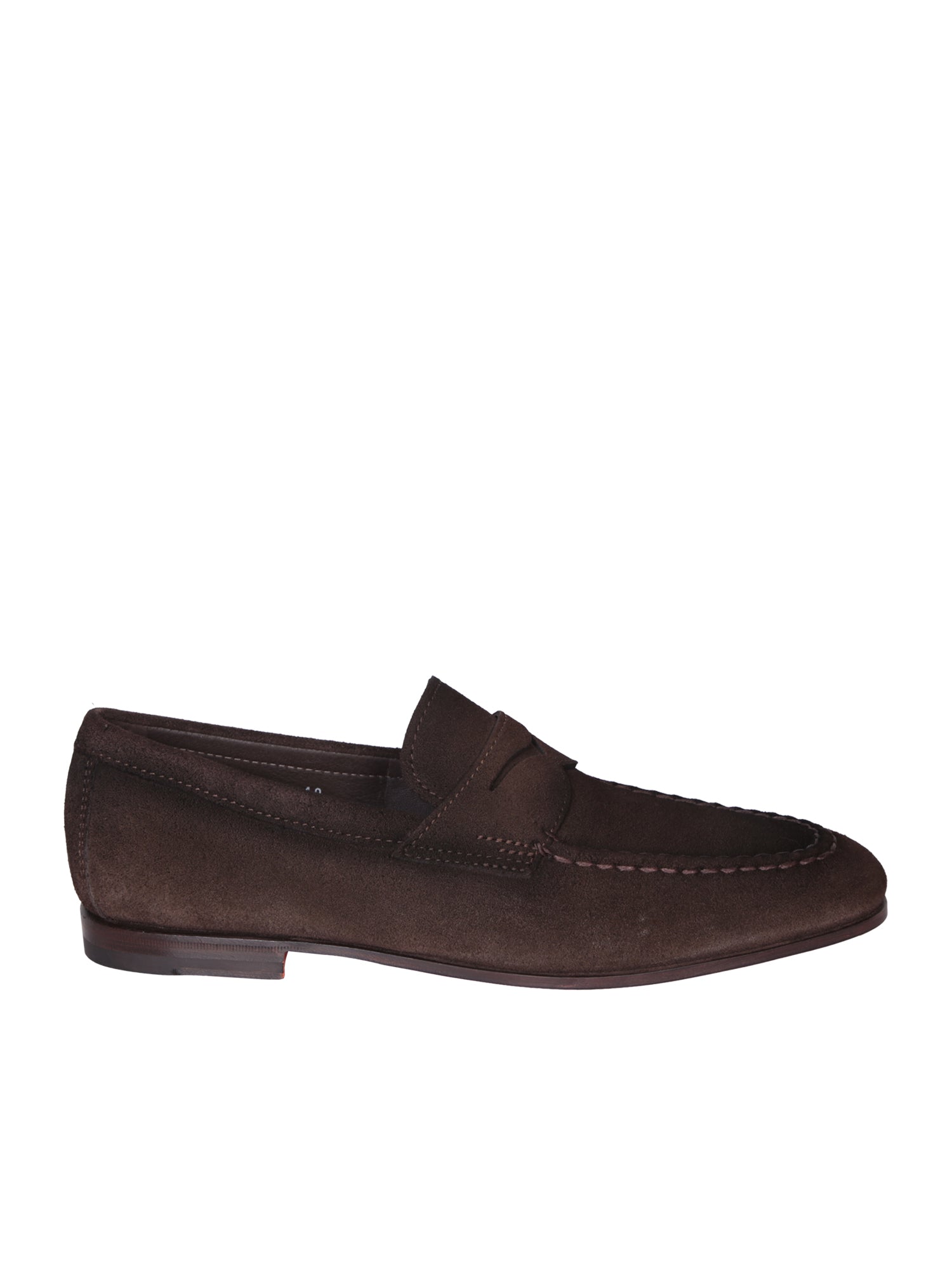 SANTONI Luxurious Suede Leather Loafers for Men
