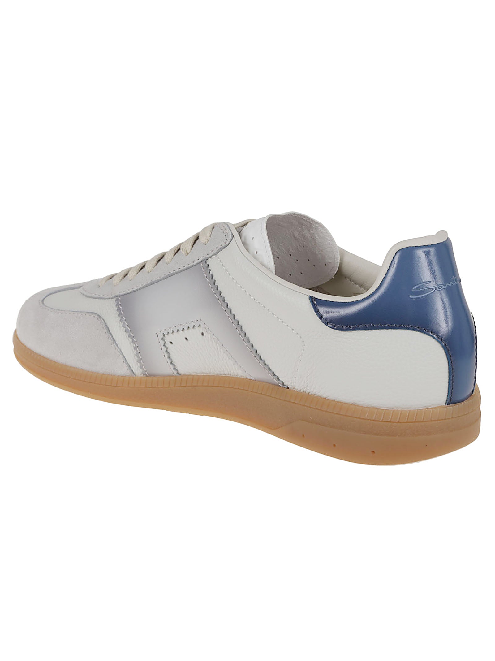 SANTONI Elegant Leather Sneakers for Men - Perfect for Any Occasion