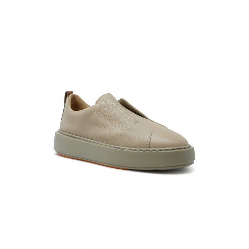 SANTONI Chic Sand Leather Sneaker for Women