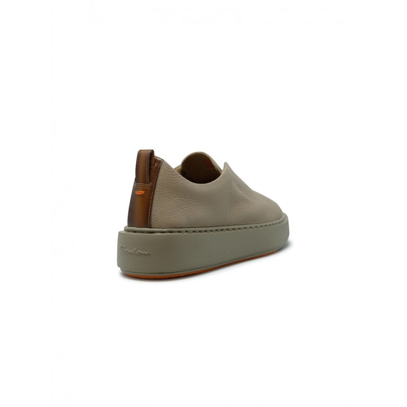 SANTONI Chic Sand Leather Sneaker for Women